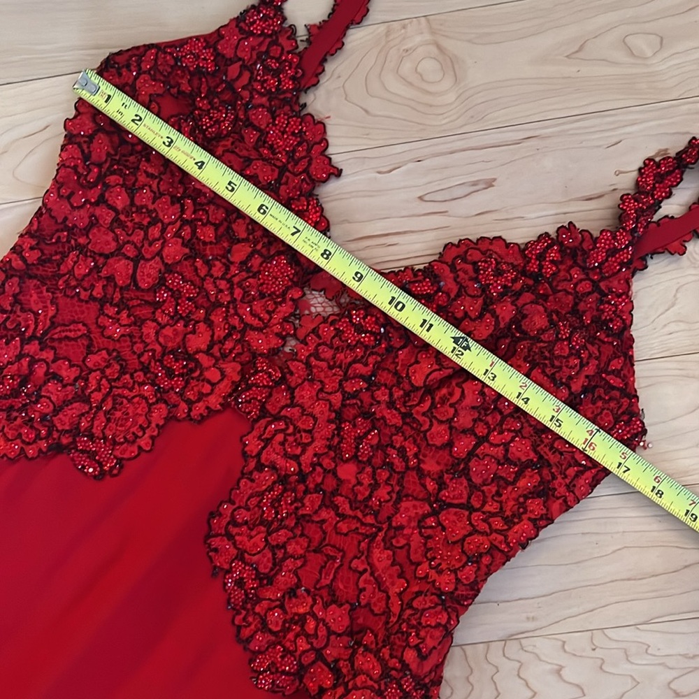 RED DRESS Prom Evening CUSTOM MADE Diane von Furstenberg, as seen on Gigi Hadid - Picture 12 of 15